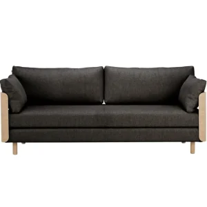 &Tradition Sofas Und Liegen-Tapio Anttila Collection ON2 Wood Schlafsofa, Eiche geseift gewachst, Diamonds 007, Grau