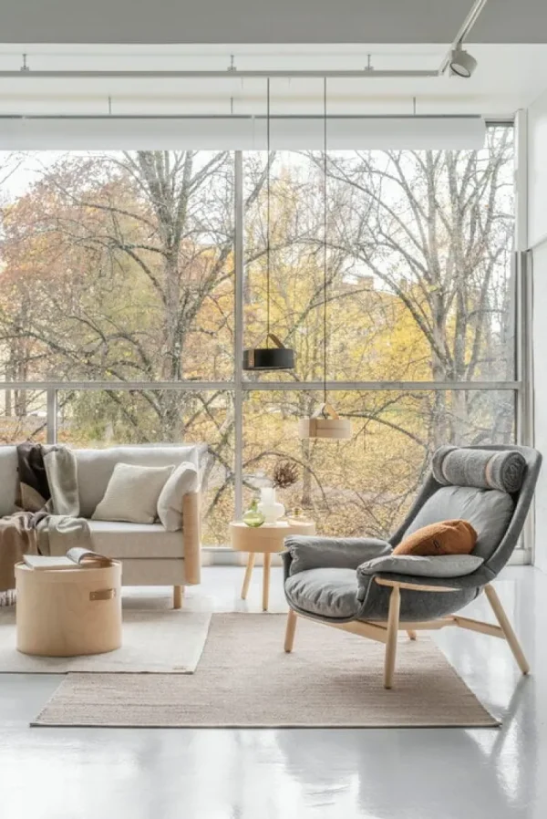 HAY Sitzgelegenheiten-Tapio Anttila Collection Filtti L Sessel, Birke - Grau