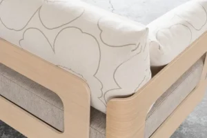 Fredericia Sofas Und Liegen-Tapio Anttila Collection ON2 Wood Schlafsofa, seifenwachsgeölte Eiche - Piirto Unikko - Diamonds 289