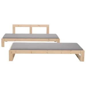 Tapio Anttila Collection Sofas Und Liegen-Kaiku Schlafsofa, Kiefer - Hopper 61 in Hellgrau