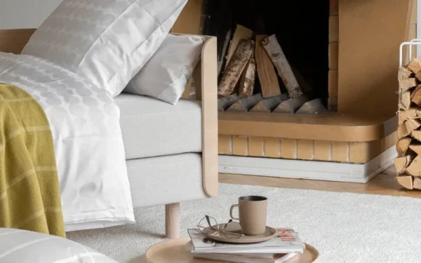 Tapio Anttila Collection Sofas Und Liegen-ON2 Wood Schlafsofa, Eiche geseift gewachst - Hopper 51 in Beige