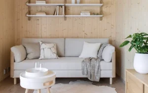 Tapio Anttila Collection Sofas Und Liegen-ON2 Wood Schlafsofa, Eiche geseift gewachst - Hopper 51 in Beige