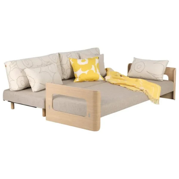 Fredericia Sofas Und Liegen-Tapio Anttila Collection ON2 Wood Schlafsofa, seifenwachsgeölte Eiche - Piirto Unikko - Diamonds 289