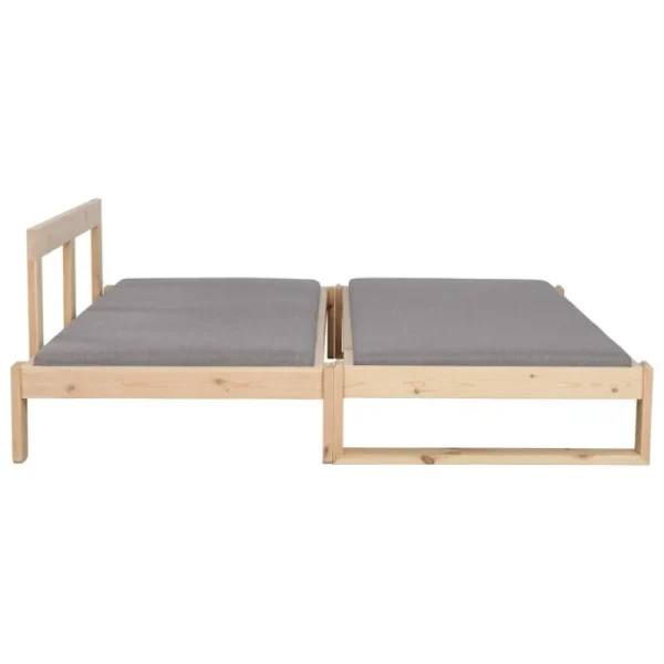 Tapio Anttila Collection Sofas Und Liegen-Kaiku Schlafsofa, Kiefer - Hopper 61 in Hellgrau