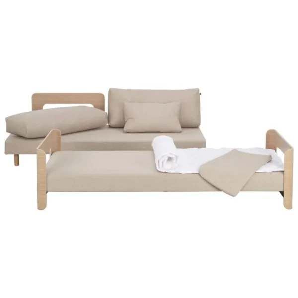 Tapio Anttila Collection Sofas Und Liegen-ON2 Wood Schlafsofa, Eiche geseift gewachst - Hopper 51 in Beige