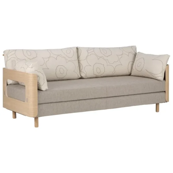 Fredericia Sofas Und Liegen-Tapio Anttila Collection ON2 Wood Schlafsofa, seifenwachsgeölte Eiche - Piirto Unikko - Diamonds 289