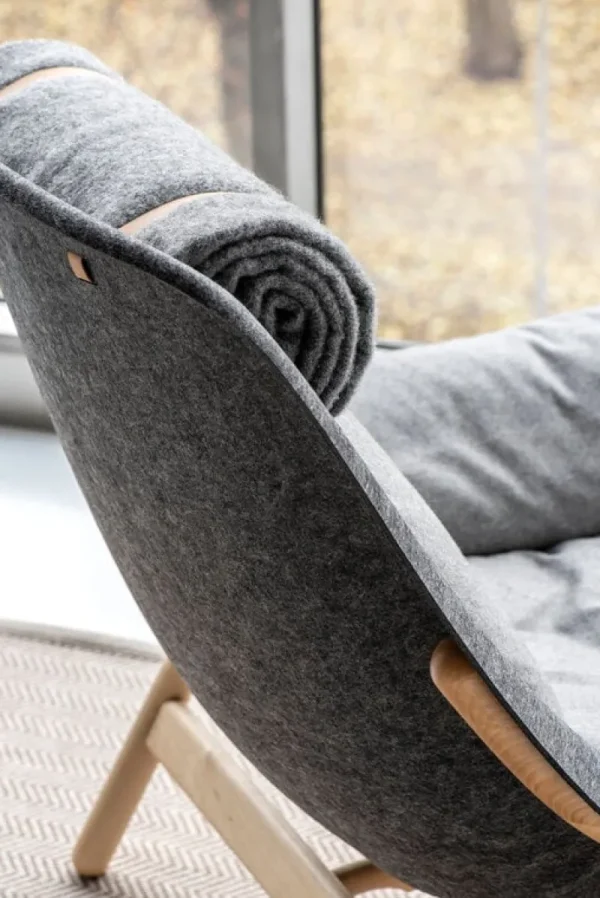 HAY Sitzgelegenheiten-Tapio Anttila Collection Filtti L Sessel, Birke - Grau