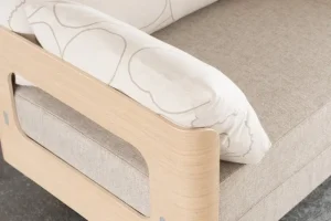 Fredericia Sofas Und Liegen-Tapio Anttila Collection ON2 Wood Schlafsofa, seifenwachsgeölte Eiche - Piirto Unikko - Diamonds 289