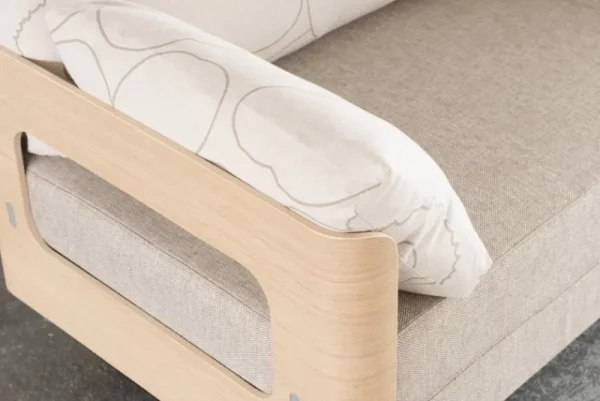 Fredericia Sofas Und Liegen-Tapio Anttila Collection ON2 Wood Schlafsofa, seifenwachsgeölte Eiche - Piirto Unikko - Diamonds 289
