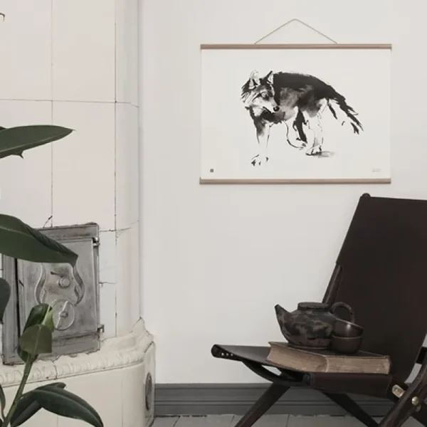 Teemu Ju00e4rvi Illustrations Poster Und Pinnwände^Teemu Järvi Illustrations Poster Wolf, 70 x 50 cm