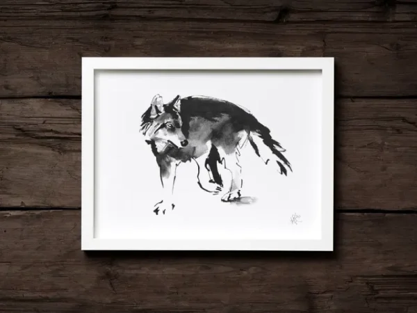 Teemu Ju00e4rvi Illustrations Poster Und Pinnwände^Teemu Järvi Illustrations Poster Wolf, 70 x 50 cm