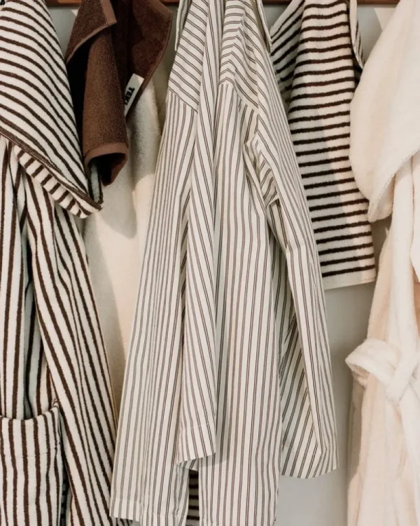 Tekla Badezimmertextilien^Badelaken, Kodiak Stripes