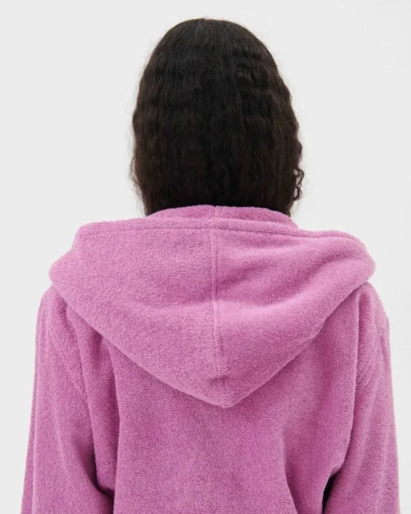 Tekla Badezimmertextilien^Bademantel mit Kapuze, Magenta