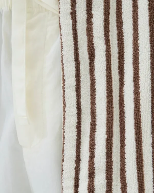 Tekla Badezimmertextilien^Bademantel mit Kapuze, Kodiak Stripes