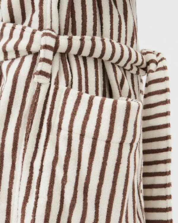 Tekla Badezimmertextilien^Bademantel mit Kapuze, Kodiak Stripes