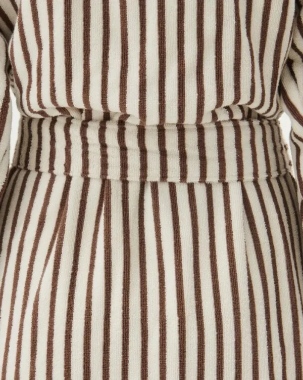Tekla Badezimmertextilien^Bademantel mit Kapuze, Kodiak Stripes