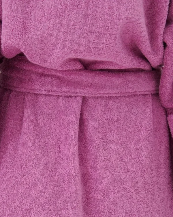 Tekla Badezimmertextilien^Bademantel mit Kapuze, Magenta