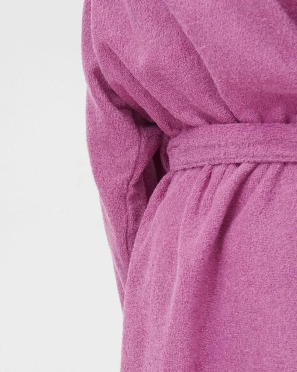 Tekla Badezimmertextilien^Bademantel mit Kapuze, Magenta
