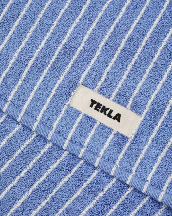 Tekla Badezimmertextilien^Badematte, 70 x 50 cm, Clear Blue Stripes