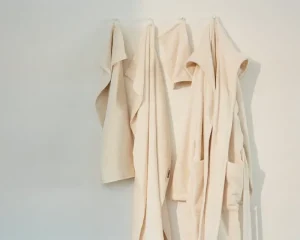 Tekla Badezimmertextilien^Gästehandtuch, ivory