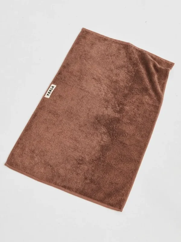 Tekla Badezimmertextilien^Gästehandtuch, kodiak brown