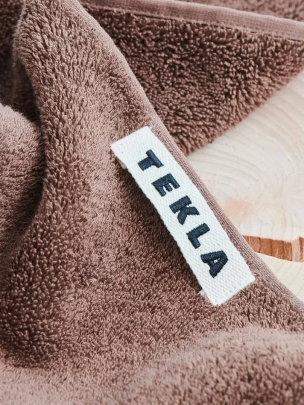 Tekla Badezimmertextilien^Gästehandtuch, kodiak brown
