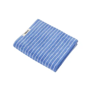 Tekla Badezimmertextilien^Handtuch, clear blue stripes