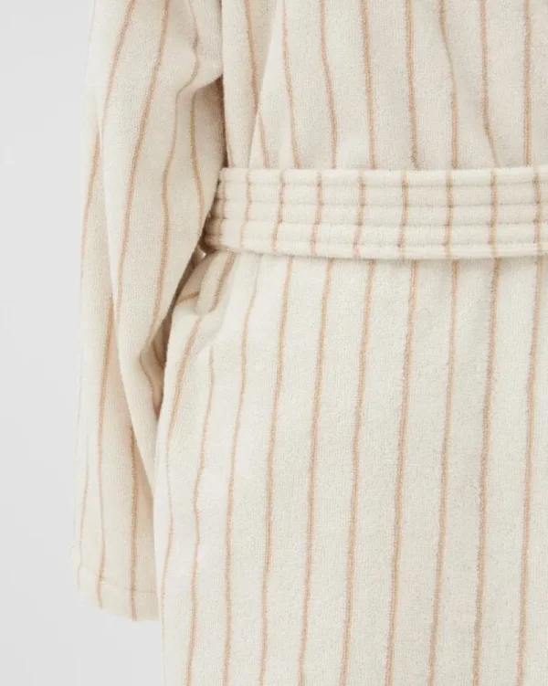 Tekla Badezimmertextilien^Klassischer Bademantel, Sienna Stripes