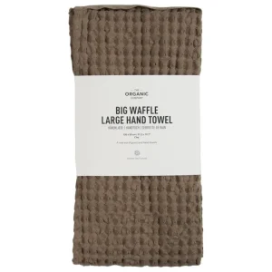The Organic Company Badezimmertextilien^Big Waffle Händehandtuch, 50 x 130 cm, Lehmbraun