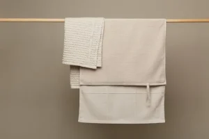 The Organic Company Badezimmertextilien^Big Waffle Handtuch, Steingrau