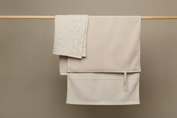 The Organic Company Badezimmertextilien^Big Waffle Handtuch, Steingrau