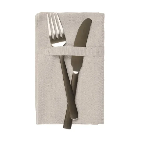 The Organic Company Tischwäsche | Tischwäsche^Dinner Serviette, 4 Stück, Stein