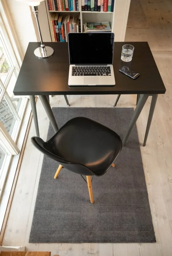 Tica Copenhagen Teppiche Und Läufer^Einfarbiger Uni Teppich, 90 x 130 cm, Stahlgrau