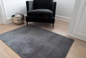 Tica Copenhagen Teppiche Und Läufer^Einfarbiger Uni Teppich, 90 x 130 cm, Stahlgrau