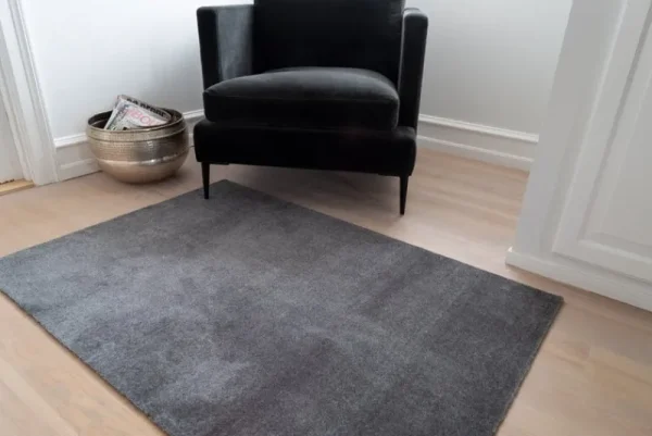 Tica Copenhagen Teppiche Und Läufer^Einfarbiger Uni Teppich, 90 x 130 cm, Stahlgrau