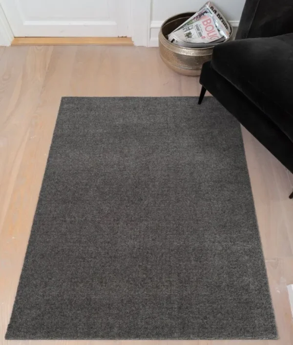 Tica Copenhagen Teppiche Und Läufer^Einfarbiger Uni Teppich, 90 x 130 cm, Stahlgrau