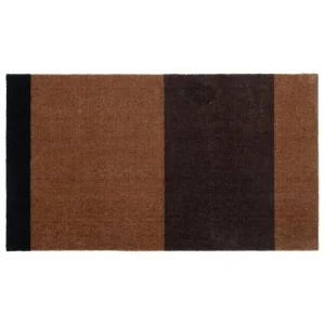 Tica Copenhagen Teppiche Und Läufer^Stripes Horizontal Teppich, 67 x 120 cm, Cognacb. - Dklb. -Schw.