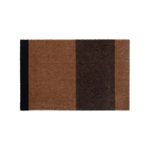Tica Copenhagen Teppiche Und Läufer^Stripes Horizontal Teppich, 40 x 60 cm, Cognacb. - Dklb. - Schw.