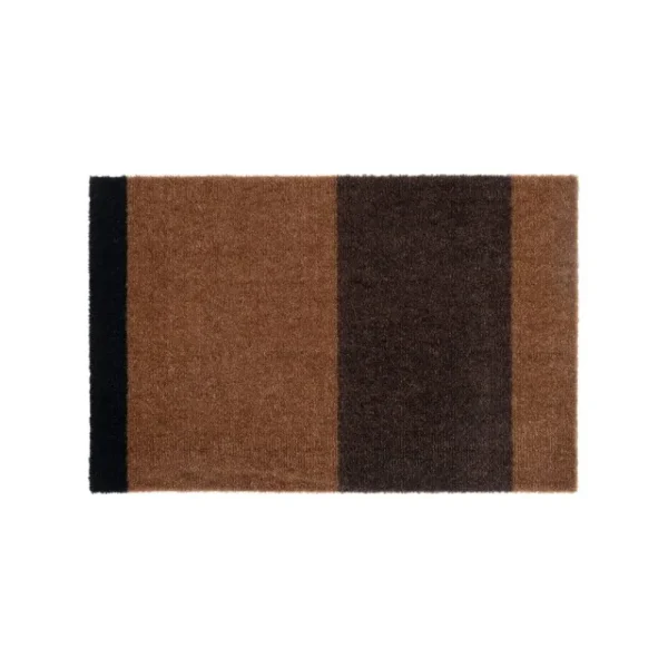 Tica Copenhagen Teppiche Und Läufer^Stripes Horizontal Teppich, 40 x 60 cm, Cognacb. - Dklb. - Schw.