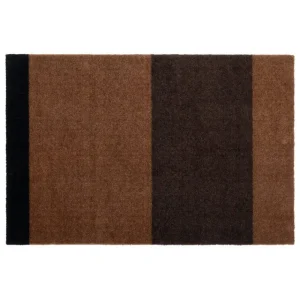 Tica Copenhagen Teppiche Und Läufer^Stripes Horizontal Teppich, 60 x 90 cm, Cognacb. - Dklb. - Schw.