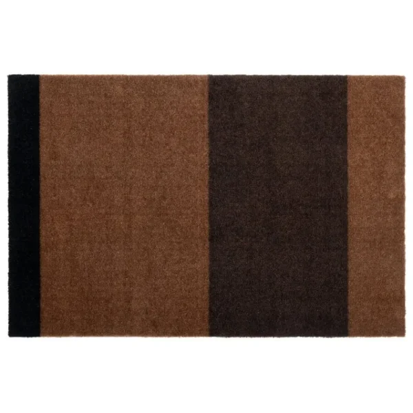 Tica Copenhagen Teppiche Und Läufer^Stripes Horizontal Teppich, 60 x 90 cm, Cognacb. - Dklb. - Schw.