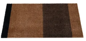 Tica Copenhagen Teppiche Und Läufer^Stripes Horizontal Teppich, 40 x 60 cm, Cognacb. - Dklb. - Schw.