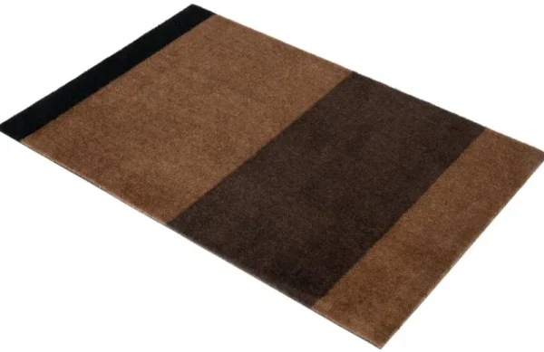 Tica Copenhagen Teppiche Und Läufer^Stripes Horizontal Teppich, 60 x 90 cm, Cognacb. - Dklb. - Schw.
