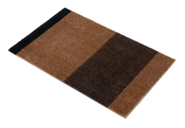 Tica Copenhagen Teppiche Und Läufer^Stripes Horizontal Teppich, 40 x 60 cm, Cognacb. - Dklb. - Schw.