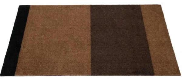 Tica Copenhagen Teppiche Und Läufer^Stripes Horizontal Teppich, 60 x 90 cm, Cognacb. - Dklb. - Schw.