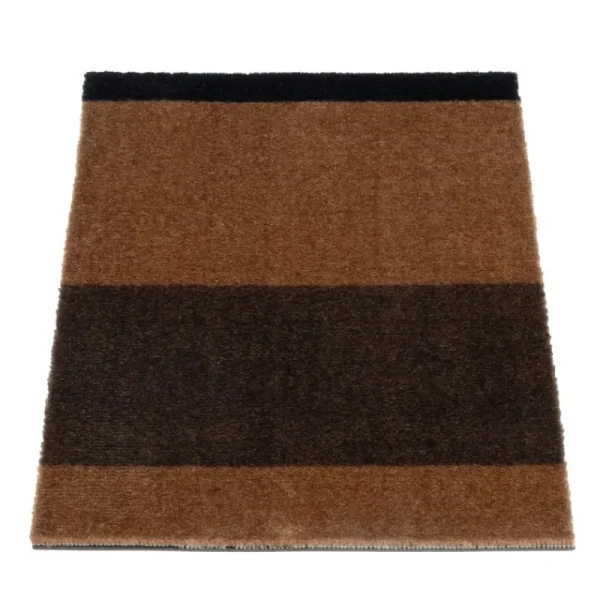 Tica Copenhagen Teppiche Und Läufer^Stripes Horizontal Teppich, 40 x 60 cm, Cognacb. - Dklb. - Schw.