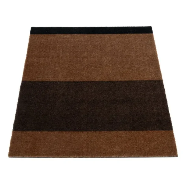 Tica Copenhagen Teppiche Und Läufer^Stripes Horizontal Teppich, 60 x 90 cm, Cognacb. - Dklb. - Schw.