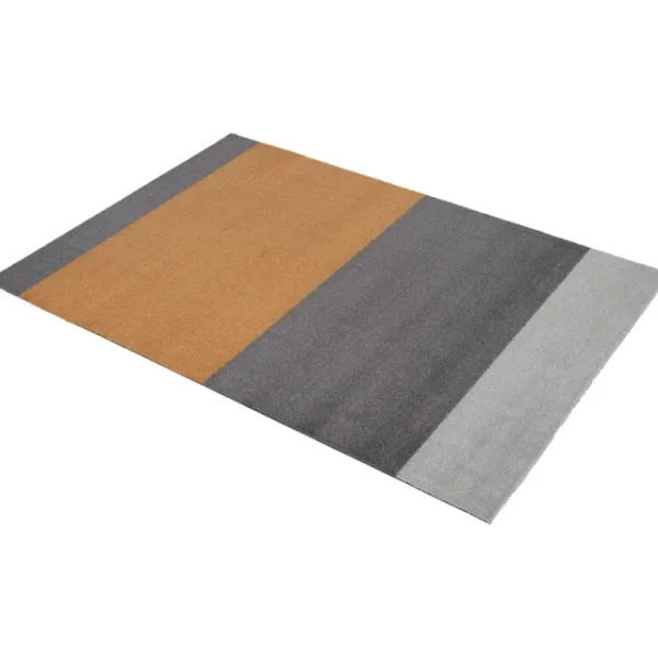 Tica Copenhagen Teppiche Und Läufer^Stripes Matte, 90 x 130 cm, Grau - Senfgelb