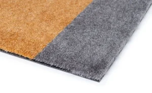Tica Copenhagen Teppiche Und Läufer^Stripes Matte, 90 x 130 cm, Grau - Senfgelb