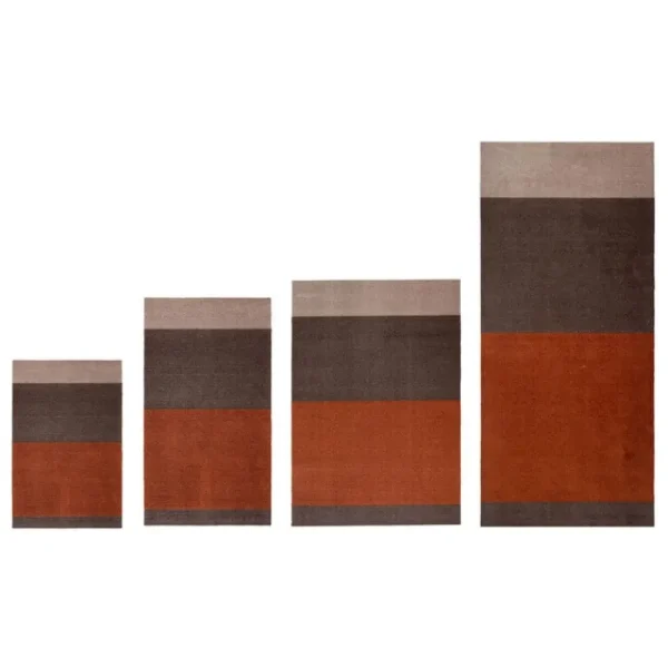 Tica Copenhagen Teppiche Und Läufer^Stripes Teppich, 90 x 130 cm, Braun - Terrakotta